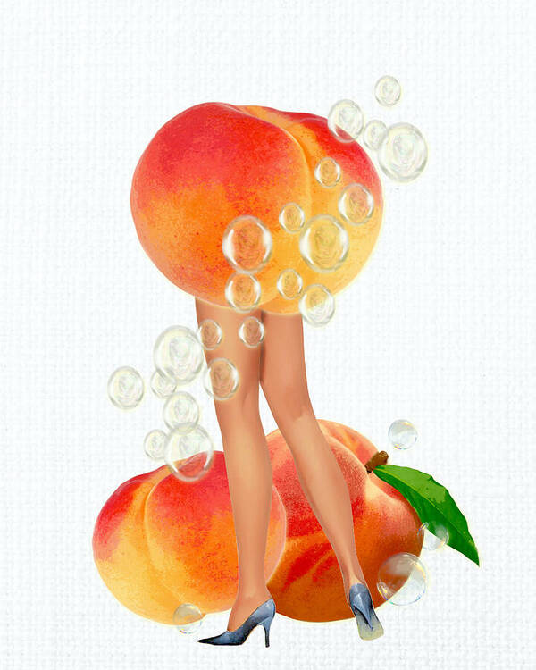Just Peachie (Paper Texture) - Vertical Art Print