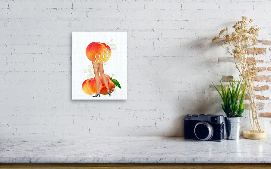 Just Peachie (Paper Texture) - Metal Print