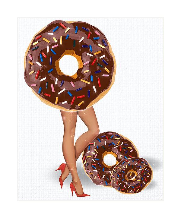 She's A Yummy Mummy (Paper Texture) - Vertical Art Print