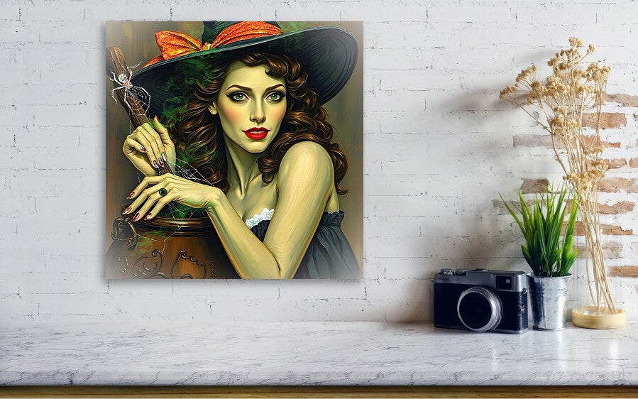 Stirring The Pot - Halloween Square Acrylic Print