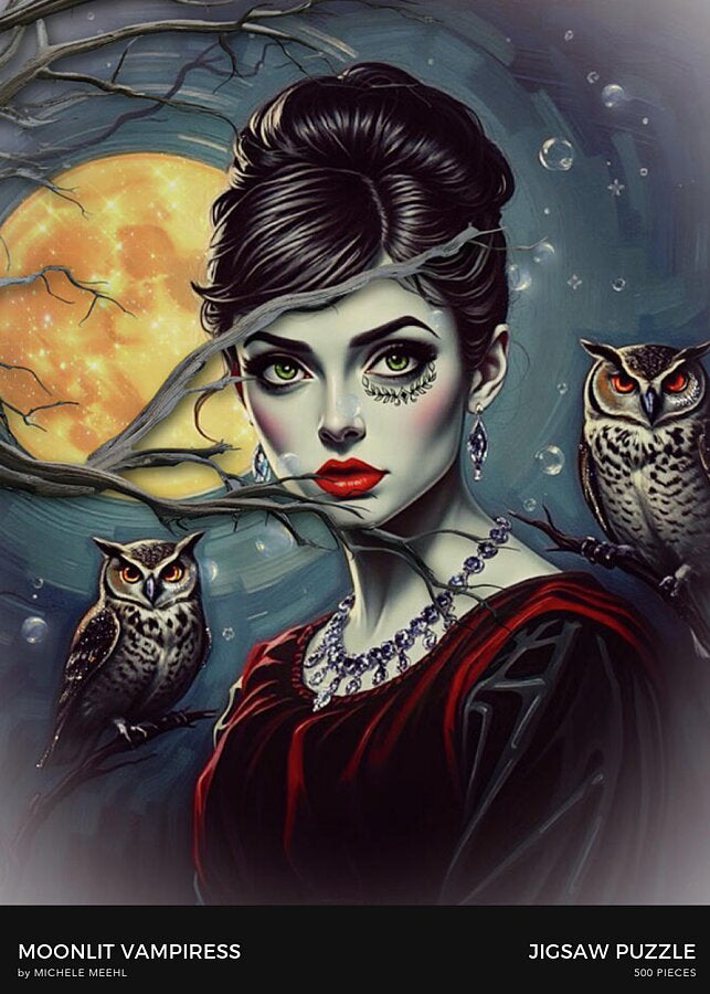 Moonlit Vampiress - Halloween Jigsaw Puzzle