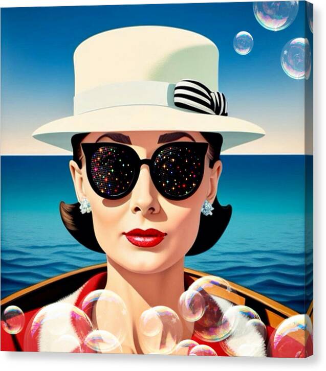 Audrey Afloat - Canvas Print