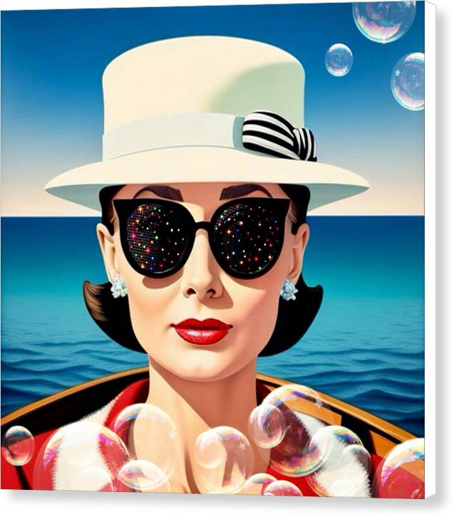 Audrey Afloat - Canvas Print