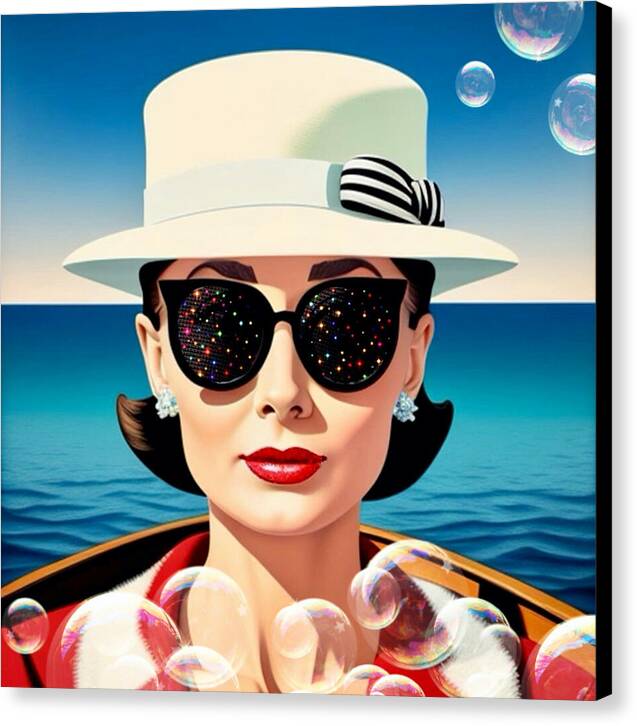 Audrey Afloat - Canvas Print