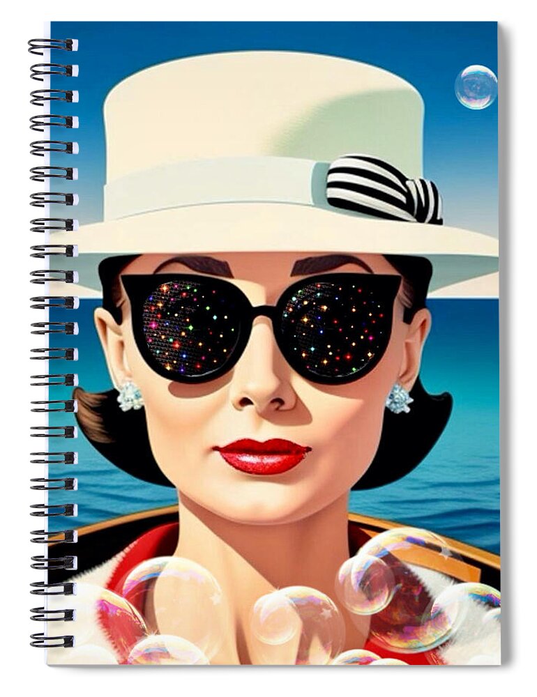 Audrey Afloat - Spiral Notebook