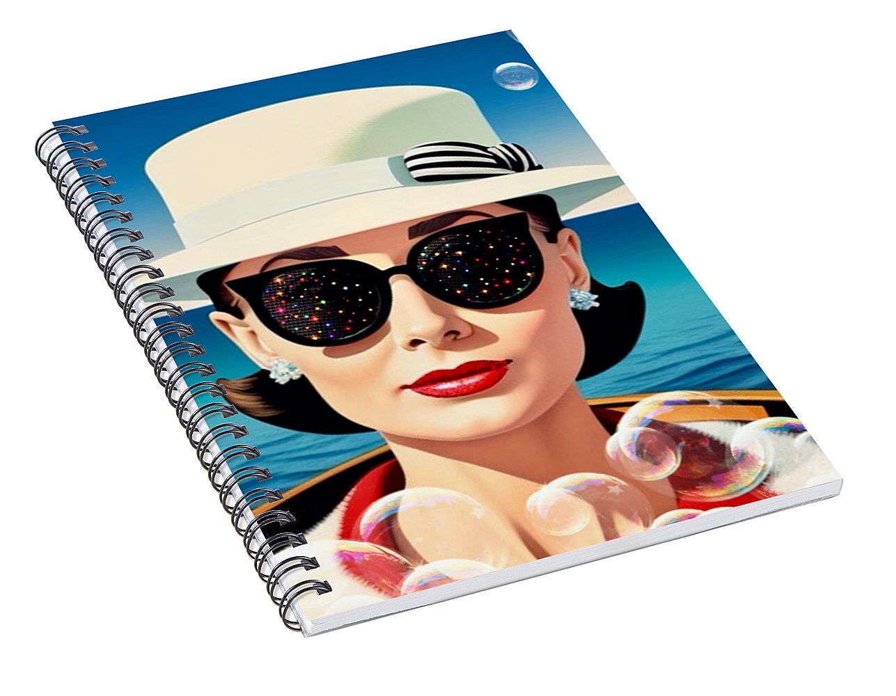Audrey Afloat - Spiral Notebook
