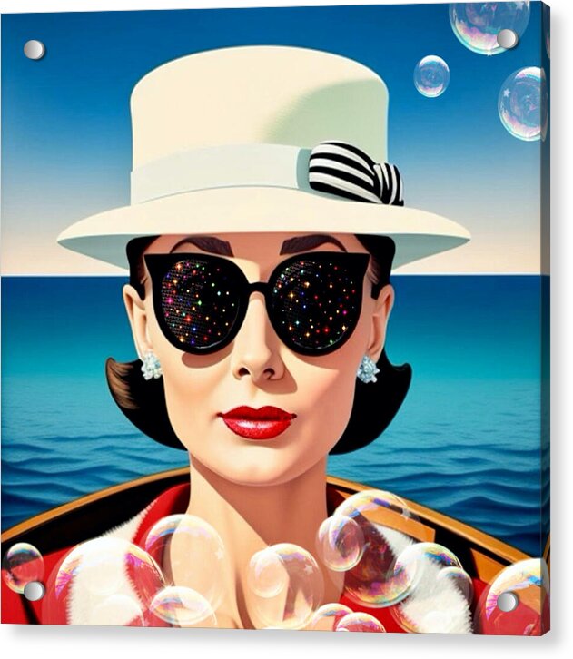 Audrey Afloat - Acrylic Print