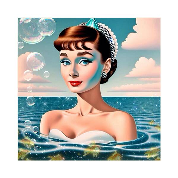 Audrey Of The Sea - Square Art Print