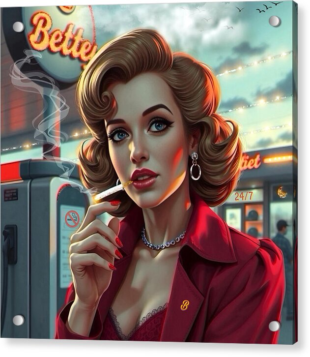Bette's 24/7 - Square Acrylic Print