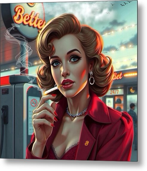 Bette's 24/7 - Metal Print