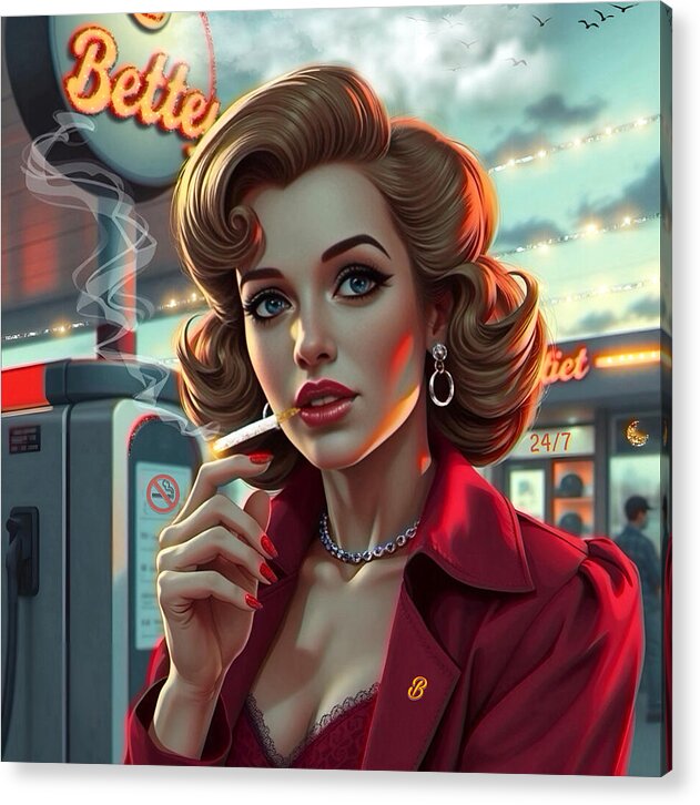 Bette's 24/7 - Square Acrylic Print