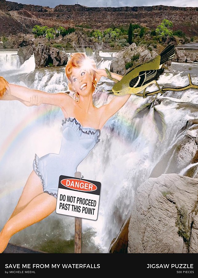 Save Me From My Waterfalls Selfie -Jigsaw Puzzle
