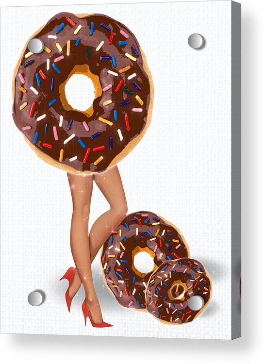 She's A Yummy Mummy (Paper Texture) - Acrylic Print