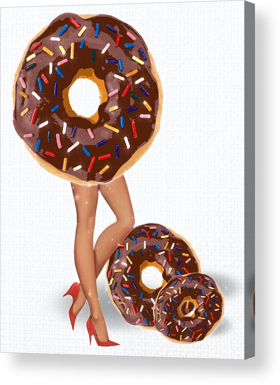 She's A Yummy Mummy (Paper Texture) - Acrylic Print