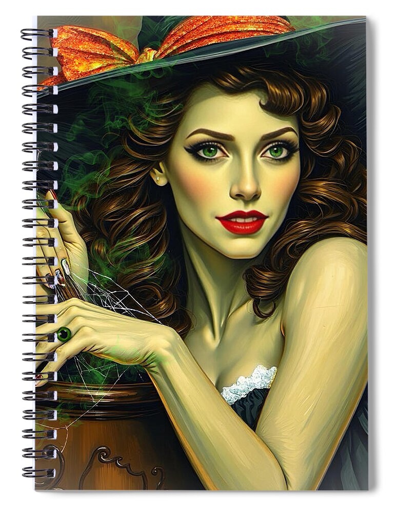 Stirring The Pot - Halloween Spiral Notebook