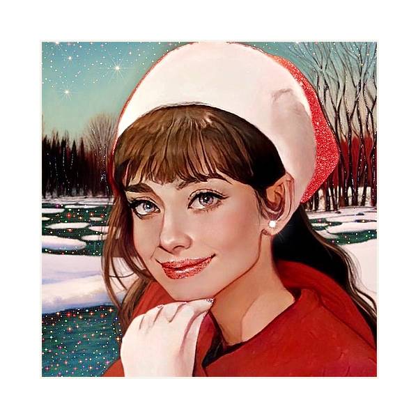 Winter Audrey - Square Art Print