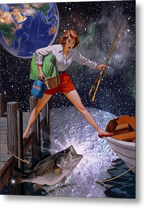 It All Started With A Big Bass - Metal Print