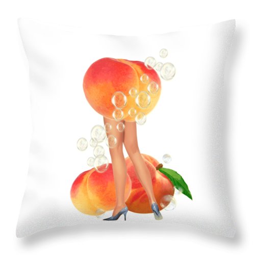 Just Peachie - Throw Pillow