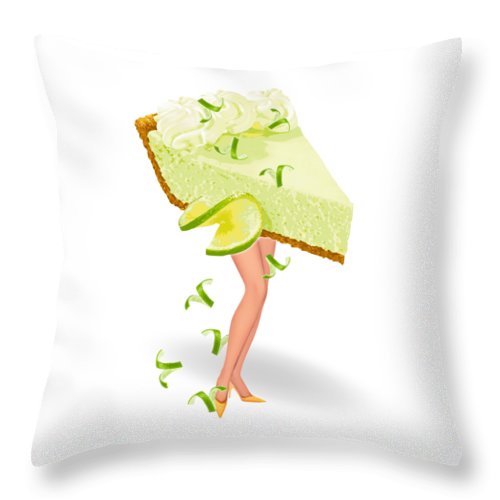 She Wore a Lime Chiffon Pie - Throw Pillow