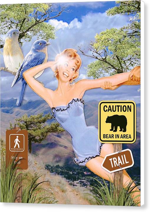Save Me From My Hiking Trail Selfie - Canvas Print