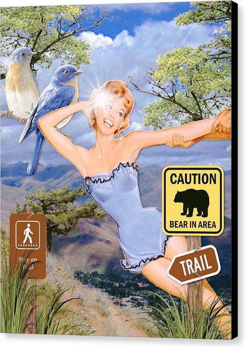 Save Me From My Hiking Trail Selfie - Canvas Print