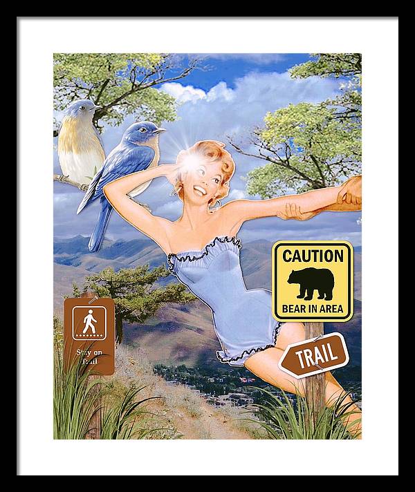 Save Me From My Hiking Trail Selfie - Framed Print
