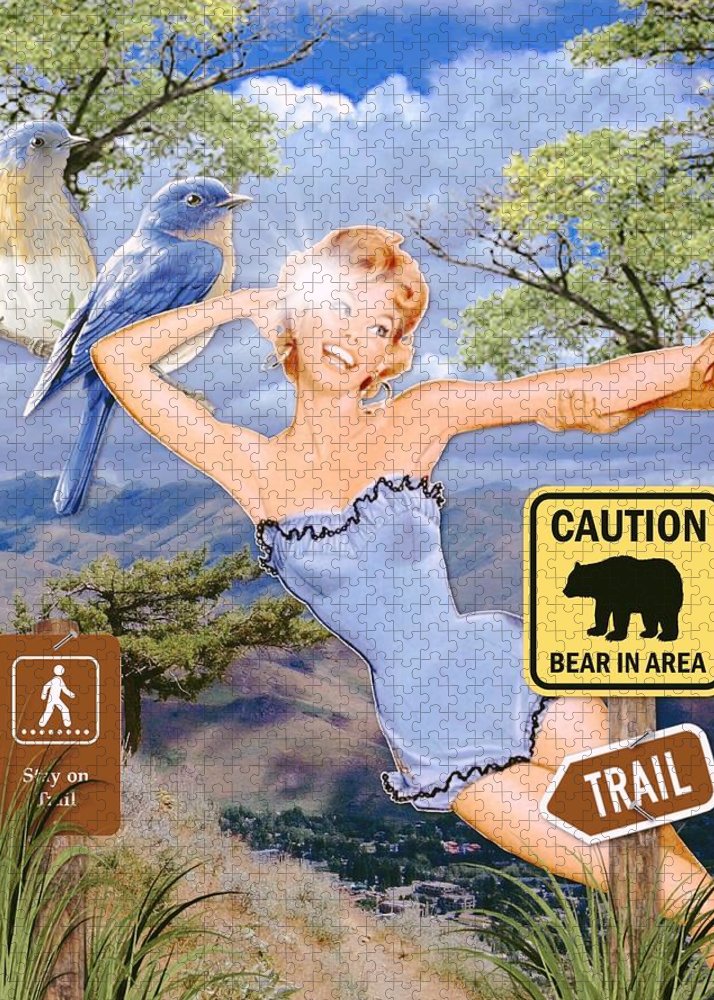 Save Me From My Hiking Trail Selfie - Jigsaw Puzzle