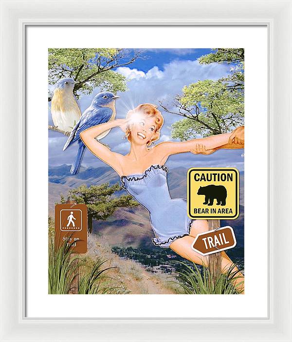 Save Me From My Hiking Trail Selfie - Framed Print