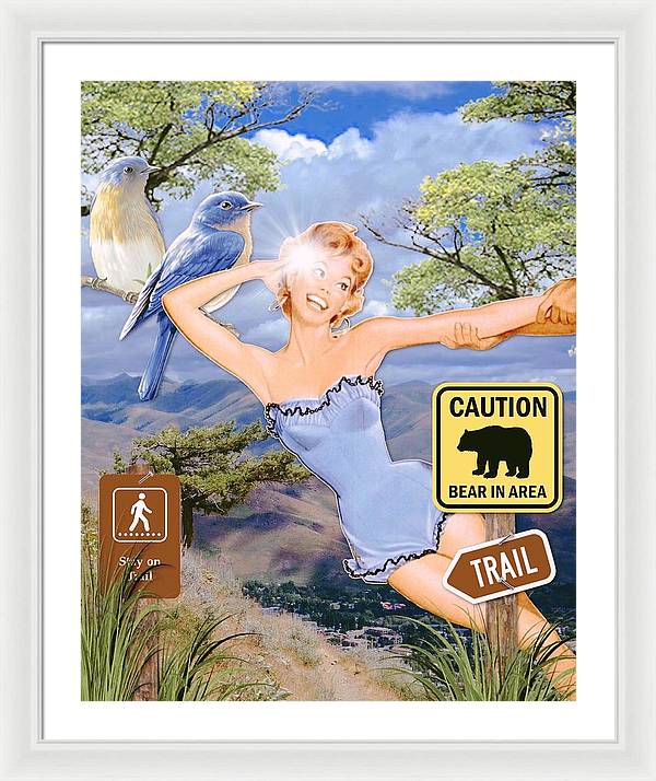 Save Me From My Hiking Trail Selfie - Framed Print