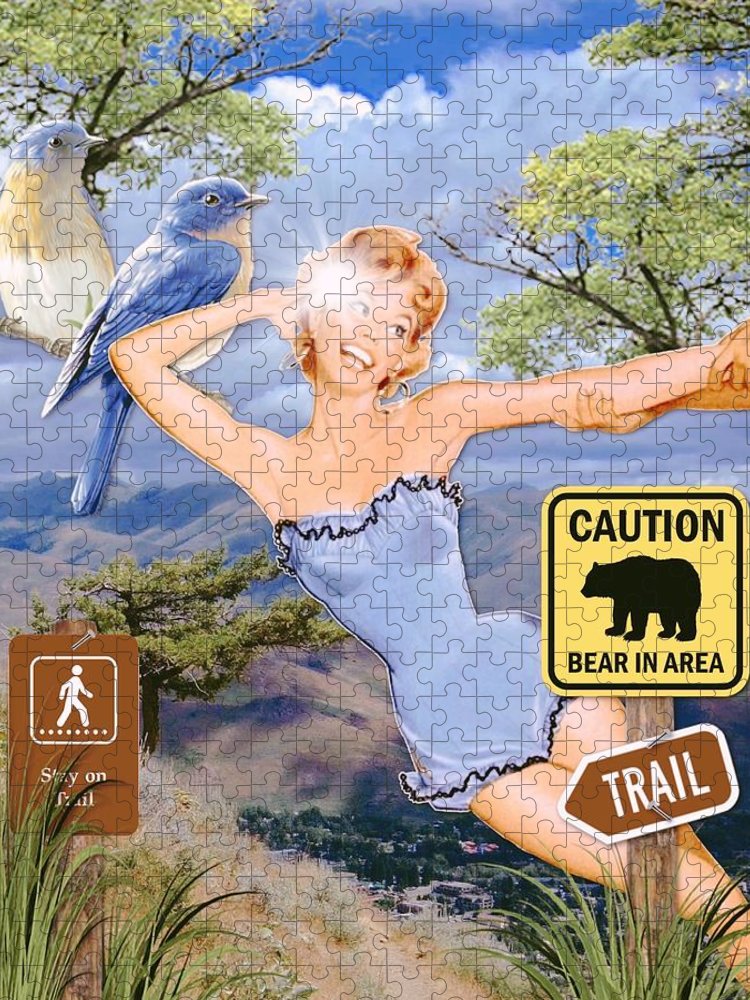 Save Me From My Hiking Trail Selfie - Jigsaw Puzzle