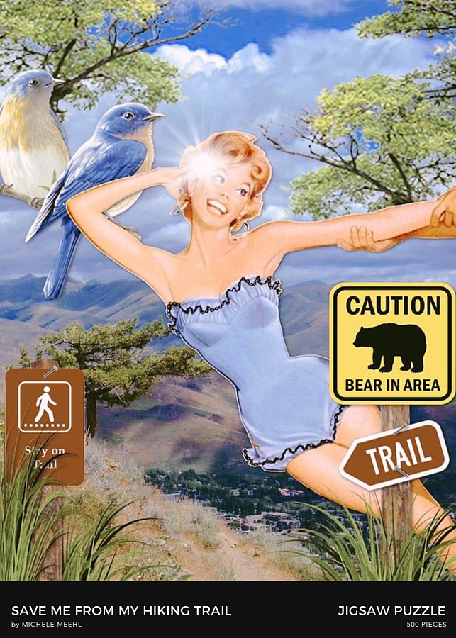 Save Me From My Hiking Trail Selfie - Jigsaw Puzzle