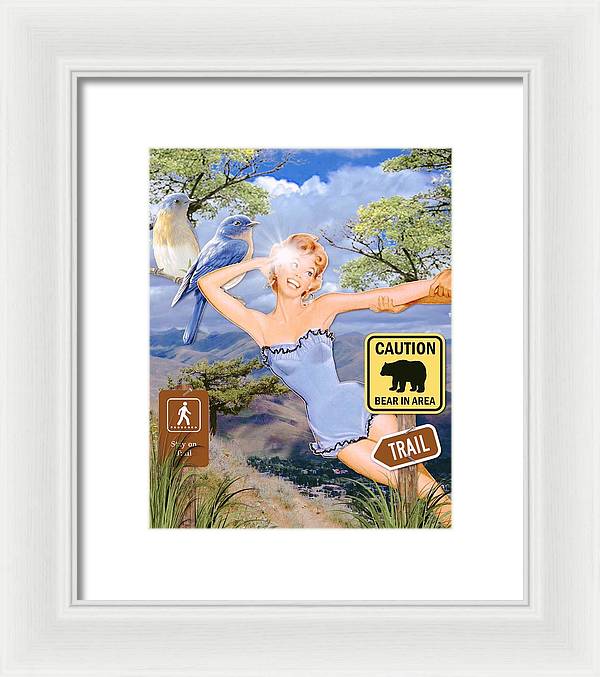 Save Me From My Hiking Trail Selfie - Framed Print