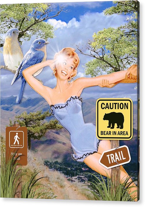 Save Me From My Hiking Trail Selfie - Acrylic Print