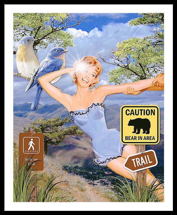 Save Me From My Hiking Trail Selfie - Framed Print
