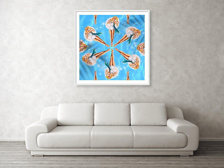 Synchronized Floating - Framed Print