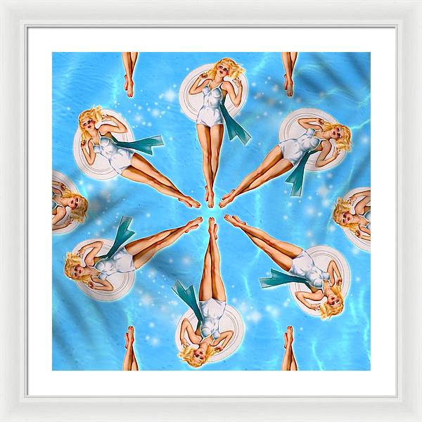 Synchronized Floating - Framed Print