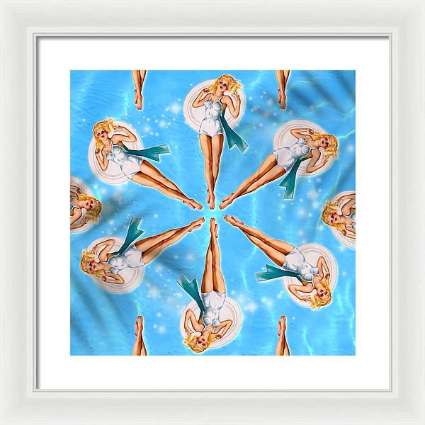 Synchronized Floating - Framed Print