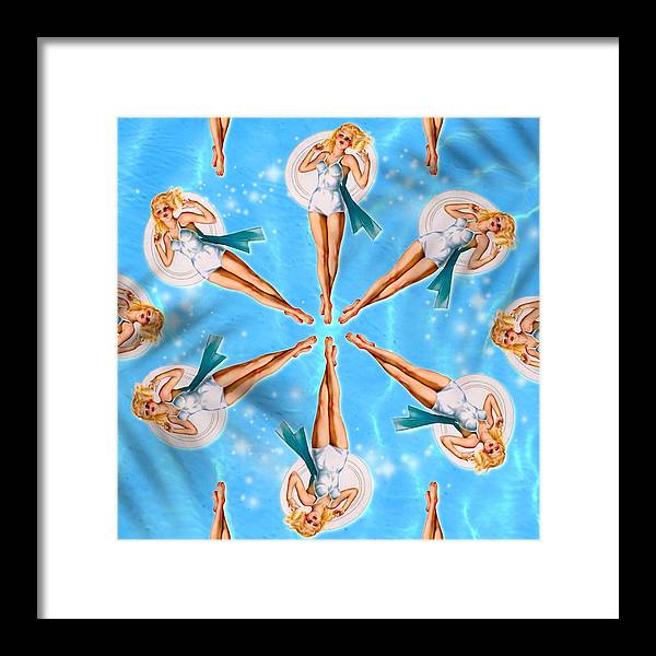 Synchronized Floating - Framed Print