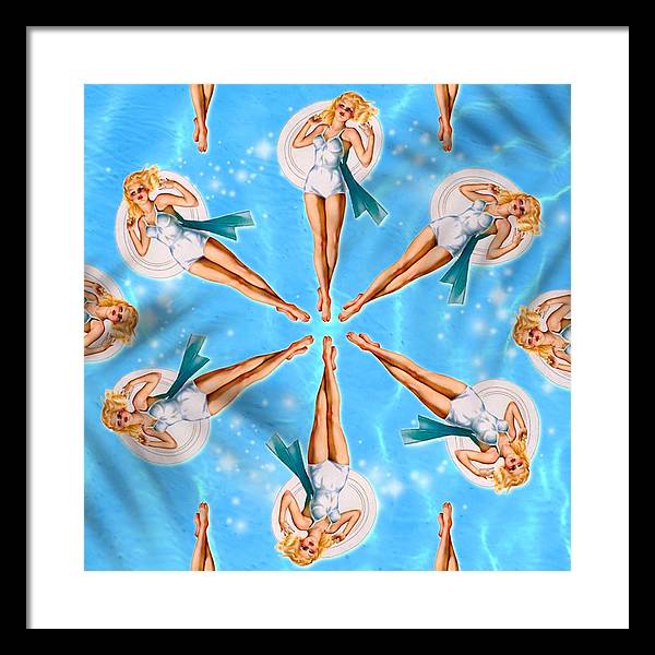 Synchronized Floating - Framed Print
