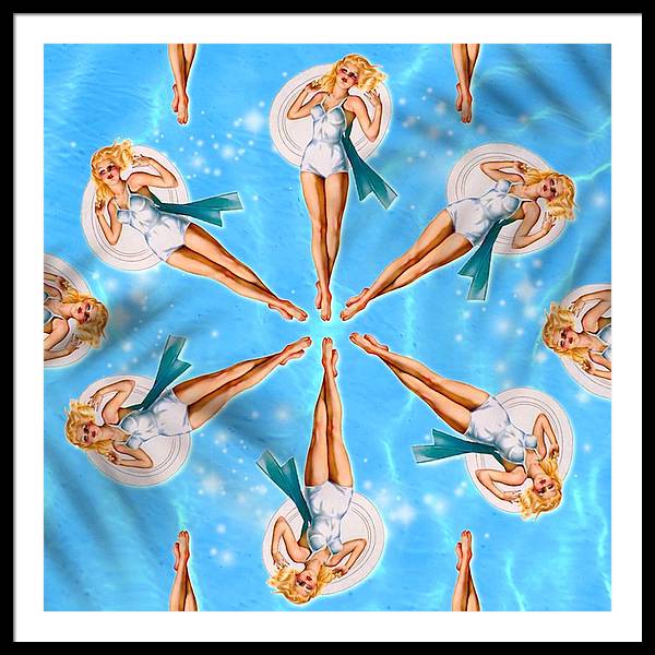 Synchronized Floating - Framed Print