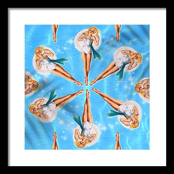 Synchronized Floating - Framed Print
