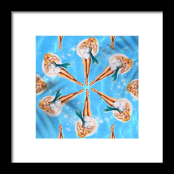 Synchronized Floating - Framed Print