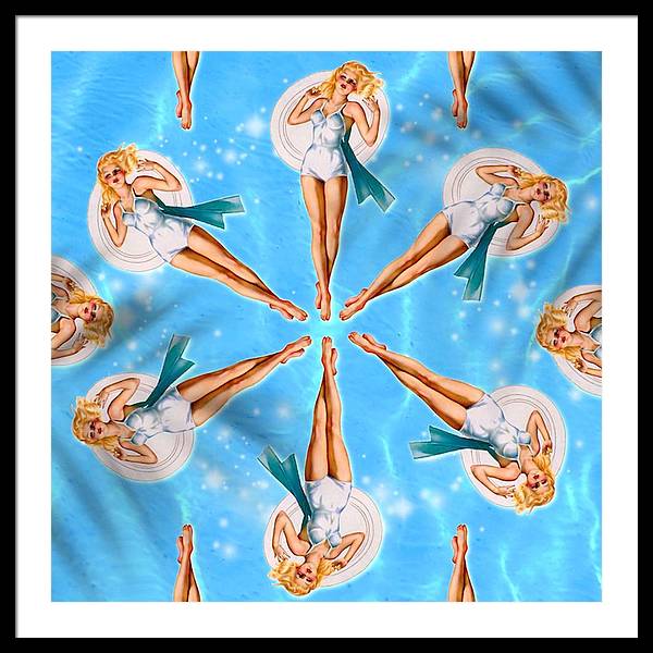 Synchronized Floating - Framed Print