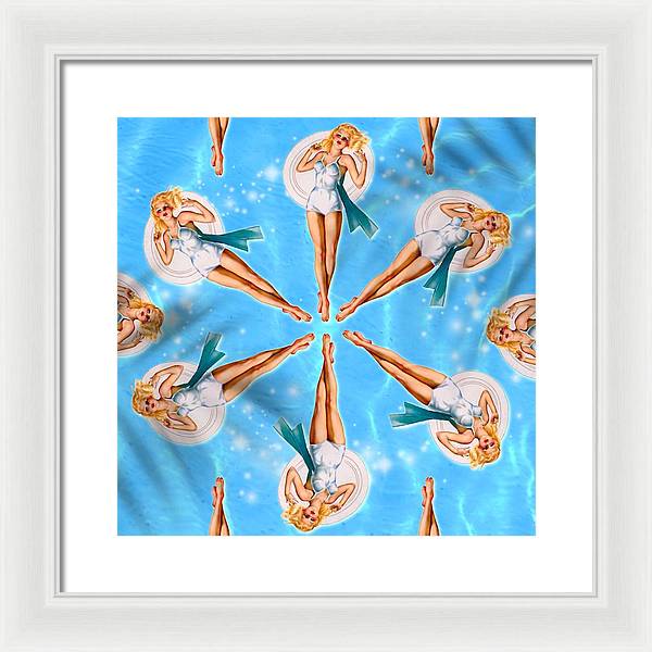Synchronized Floating - Framed Print