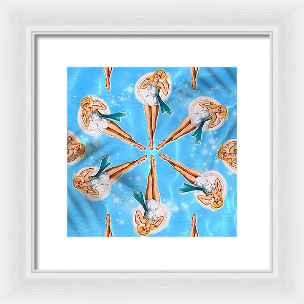 Synchronized Floating - Framed Print