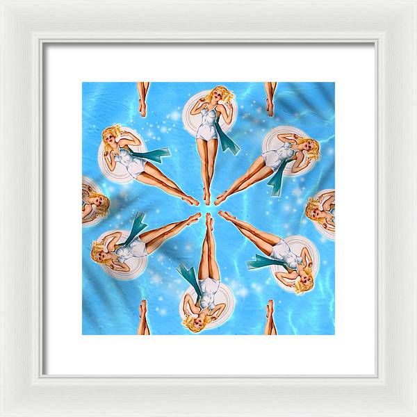 Synchronized Floating - Framed Print