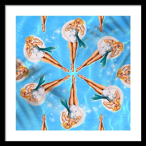 Synchronized Floating - Framed Print