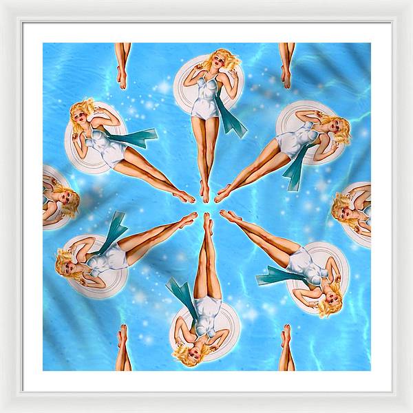 Synchronized Floating - Framed Print