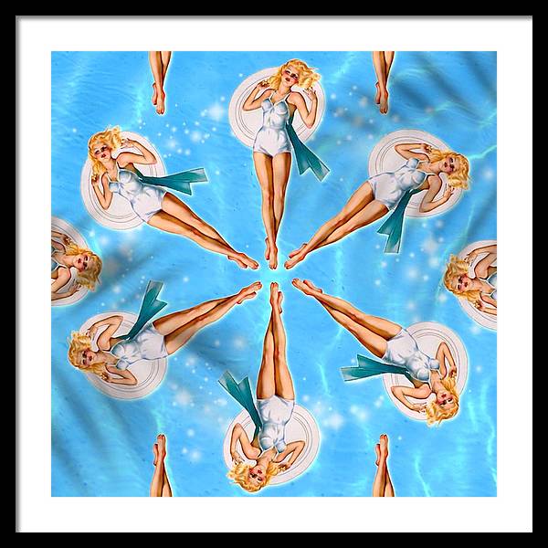 Synchronized Floating - Framed Print