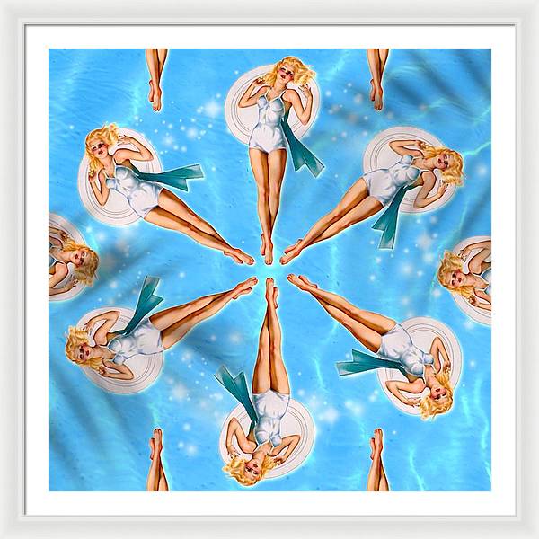 Synchronized Floating - Framed Print